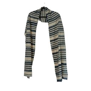 Chaser Blue White Knit Long Scarf